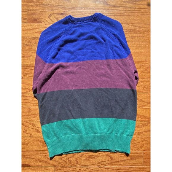 American Eagle Green Black Purple Blue Sweater‎ Size Large - Picture 2 of 4